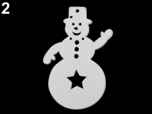 Dřevěné dekorace vánoční vločka, hvězda, stromeček, zvoneček, koník, sob k zavěšení / k nalepení