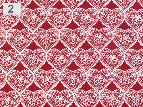 Bavlněná látka srdce