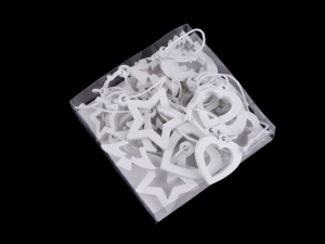 Dřevěná dekorace anděl, hvězda, stromeček, srdce, zvoneček