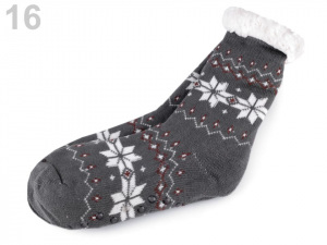 Ponožky zimní s protiskluzem, vlněné