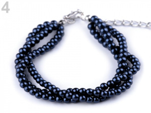 Perlový náramek třířadý