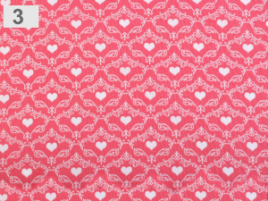 Bavlněná látka srdce