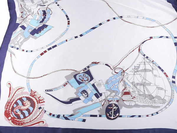 Saténový šátek / šála námořnická 90x170 cm