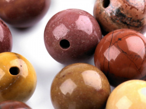 Minerální korálky Jaspis mookait Ø8 mm