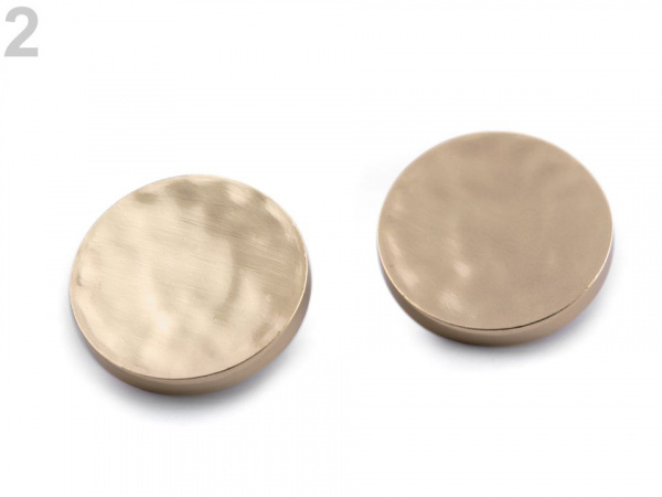 Kovový knoflík velikost 42" zlatá