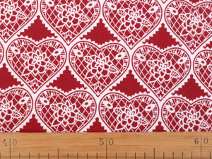 Bavlněná látka srdce