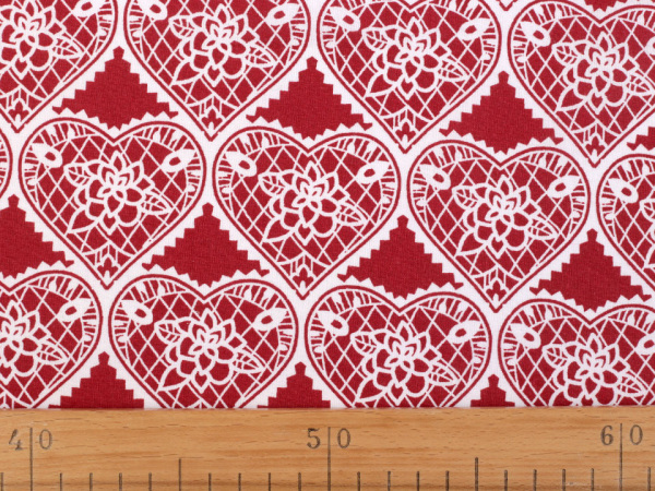 Bavlněná látka srdce