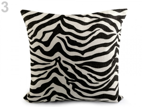 Povlak na polštář zebra 43x43 cm
