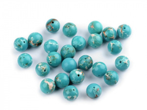 Tyrkysový oceánový jaspis syntetický minerál Ø8 mm