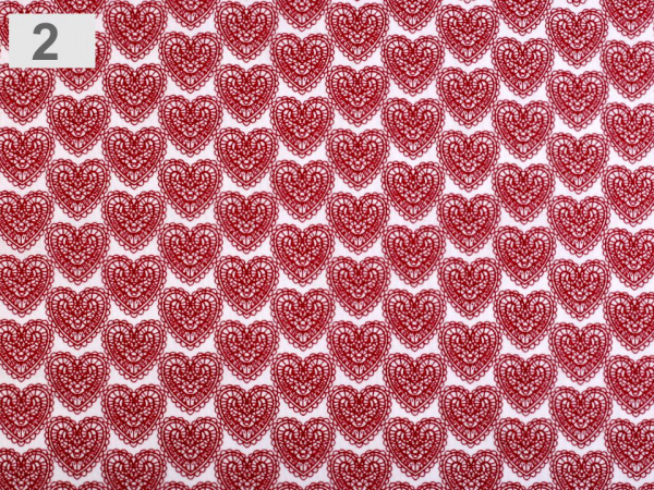 Bavlněná látka srdce