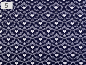 Bavlněná látka srdce