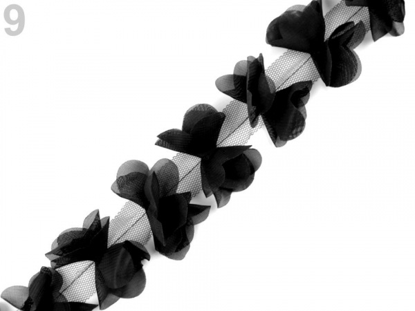 Prýmek mašle / motýlek na tylu šíře 65 mm