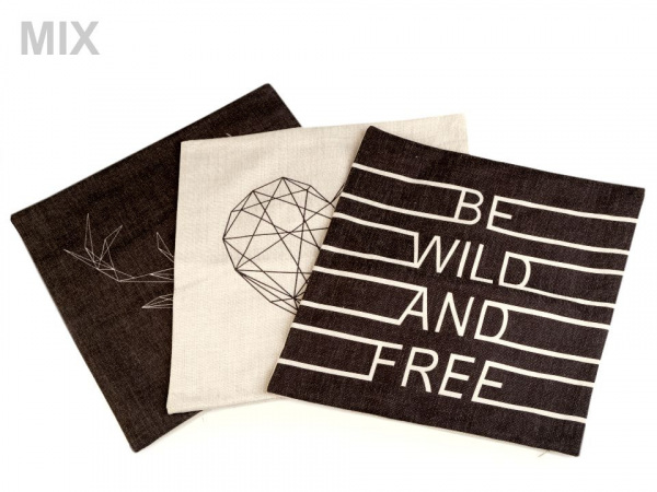 Povlak na polštář jelen, srdce 43x43 cm