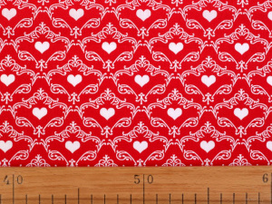 Bavlněná látka srdce