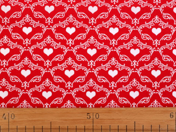 Bavlněná látka srdce