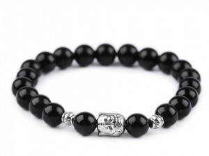 Buddha náramek obsidián, dámský