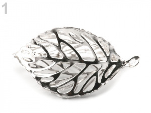 Dekorace kovový list 3D