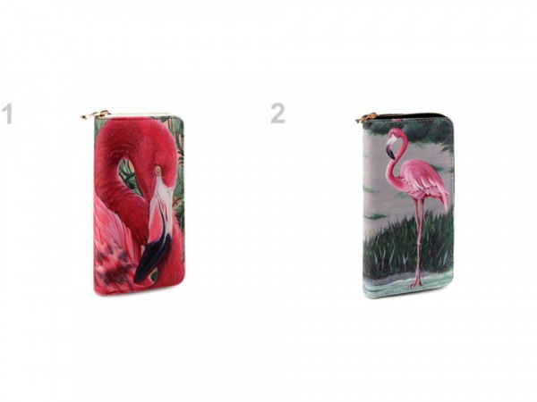 Dámská peněženka plameňák 10x19 cm