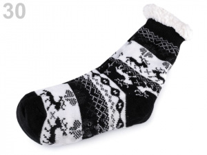 Ponožky zimní s protiskluzem, vlněné
