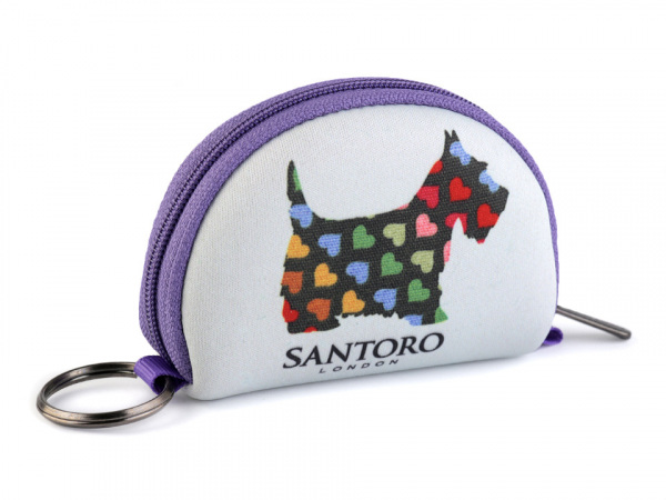 Neoprenová klíčenka / pouzdro Santoro Scottie Dogs 7x9 cm