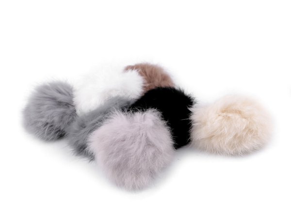 Kožešinová bambule s poutkem Ø6 cm