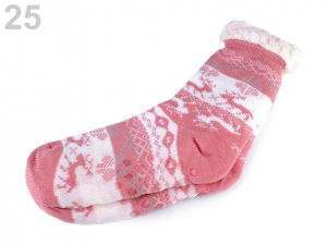 Ponožky zimní s protiskluzem, vlněné