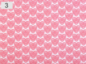 Bavlněná látka srdce