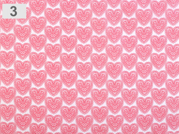 Bavlněná látka srdce