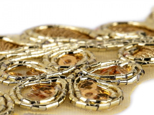 Prýmek na monofilu s flitry šíře 35 mm