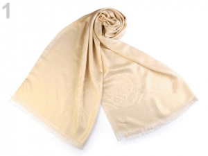 Šála s ornamenty a lurexem 70x180 cm