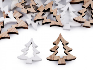 Dřevěná dekorace anděl, hvězda, stromeček, srdce, zvoneček