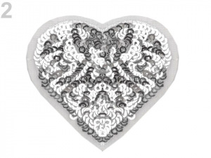 Nažehlovačka srdce s flitry