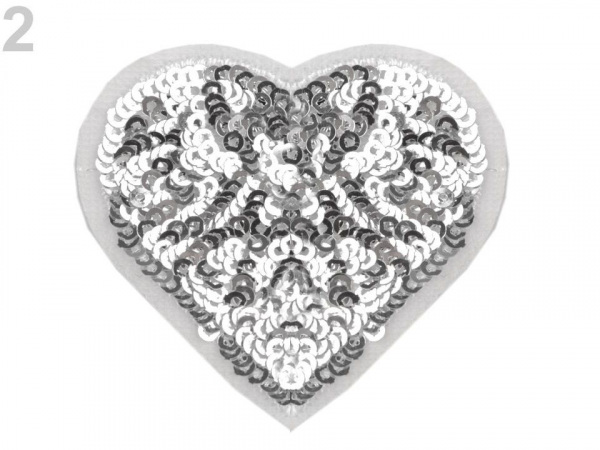 Nažehlovačka srdce s flitry