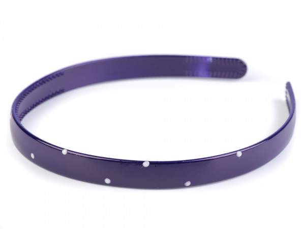 Plastová čelenka do vlasů s puntíky