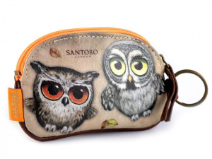 Peněženka / klíčenka Santoro Owls 8x12 cm