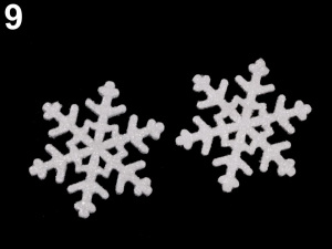 Hvězdy, vločky s glitry malé