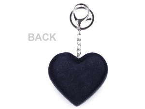 Přívěsek na kabelku / klíče srdce metalické