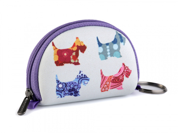 Neoprenová klíčenka / pouzdro Santoro Scottie Dogs 7x9 cm