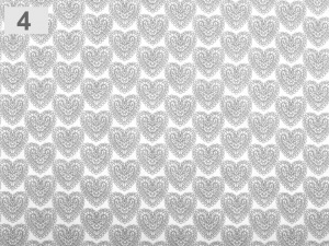 Bavlněná látka srdce