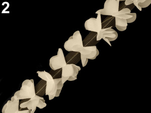 Prýmek mašle / motýlek na tylu šíře 65 mm