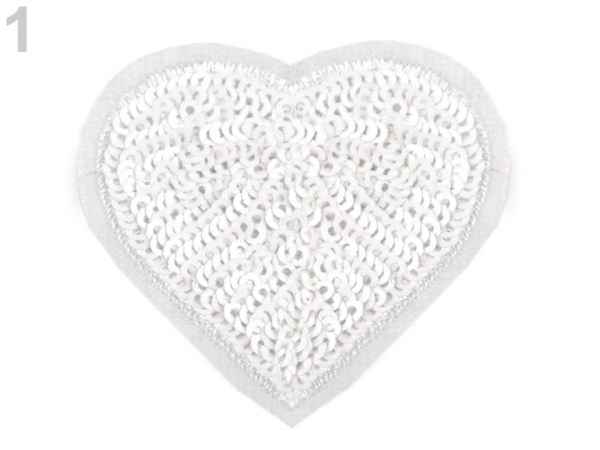 Nažehlovačka srdce s flitry