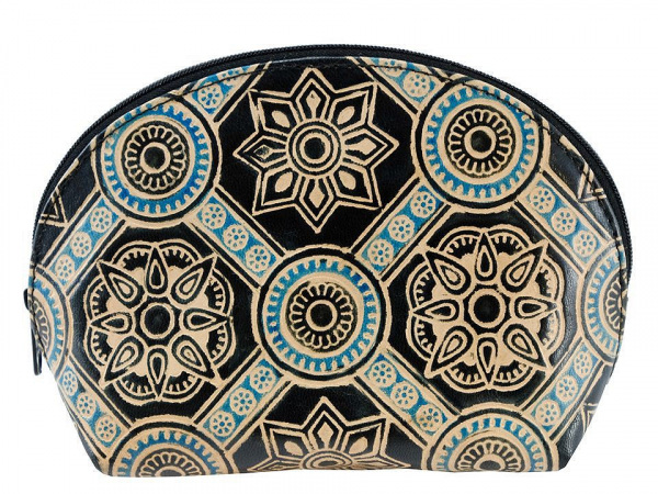 Pouzdro / kosmetická taška kožená 12x18 cm