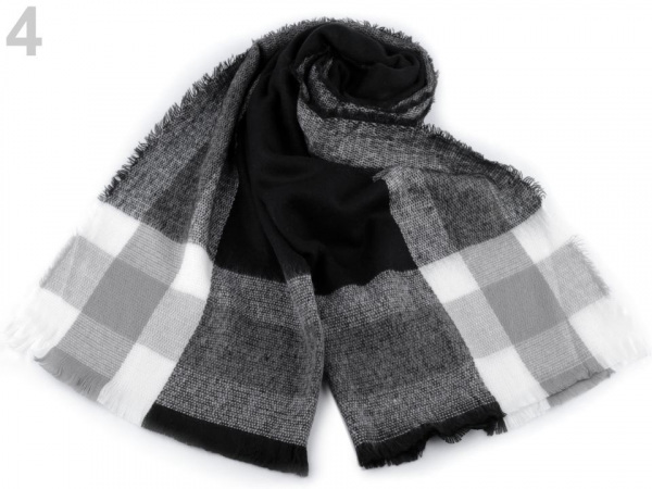 Šála / pléd káro 65x190 cm