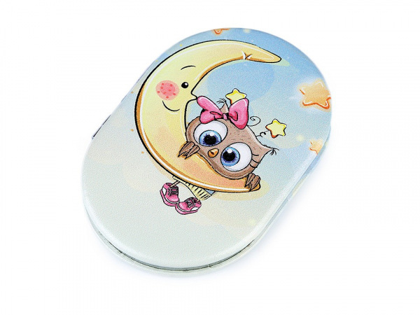 Kosmetické zrcátko sova s velkýma očima