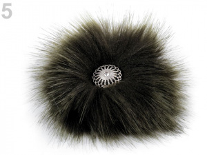 Kožešinová brož s klipem na obuv, na oděvy