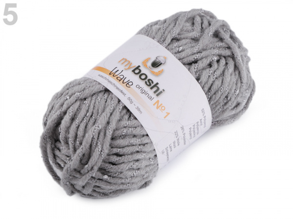 Pletací příze Myboshi Wave No.1; 50 g