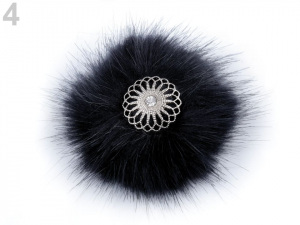 Kožešinová brož na patent na obuv, na oděvy