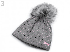 Dívčí zimní čepice s bambulí Capu