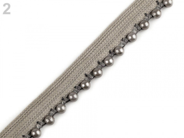 Prýmek / paspulka s perlami šíře 17 mm