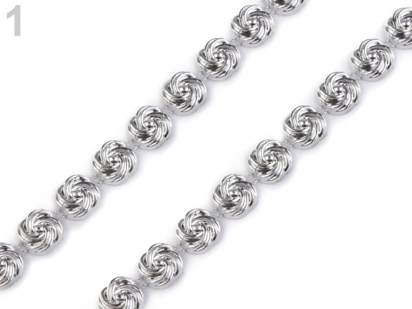 Růže na šňůře / borta šíře 10 mm